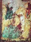 12-ое клеймо с изображением «Разрушения Содома» иконы «Архангел Михаил с деяниями»