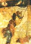 6-е клеймо с изображением «Лествицы Иакова» иконы «Архангел Михаил с деяниями»